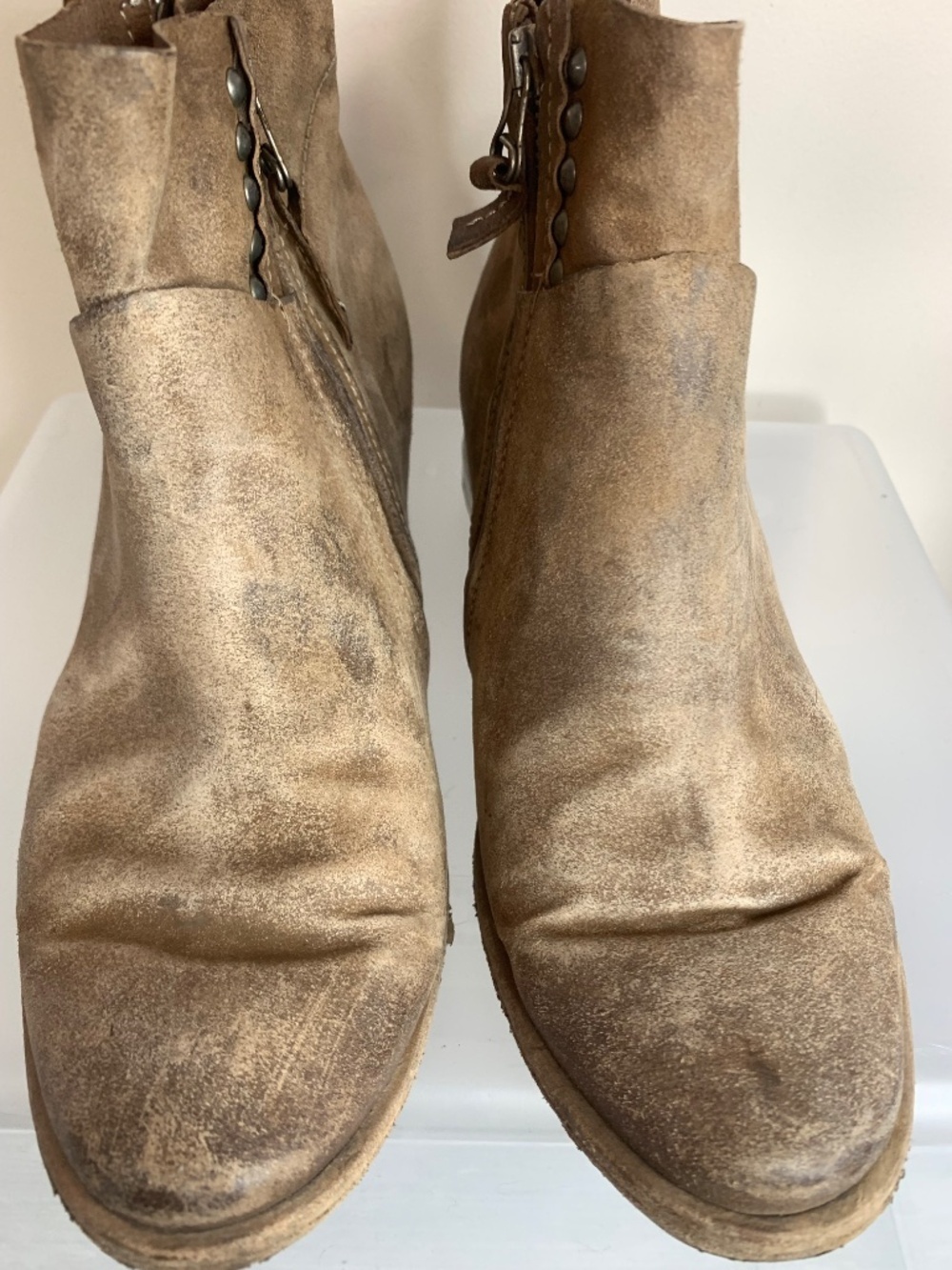A.S.98. Airstep Leather Ankle Wedge Boots 41 - Picture 8 of 10